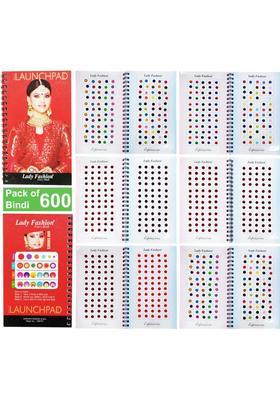 Multicolor Designer Velvet Bindi Set