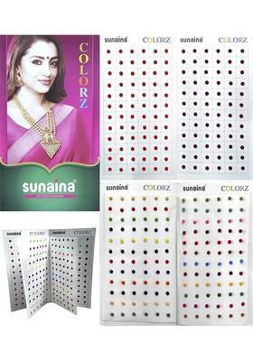 Multicolor Designer Velvet Bindi Set