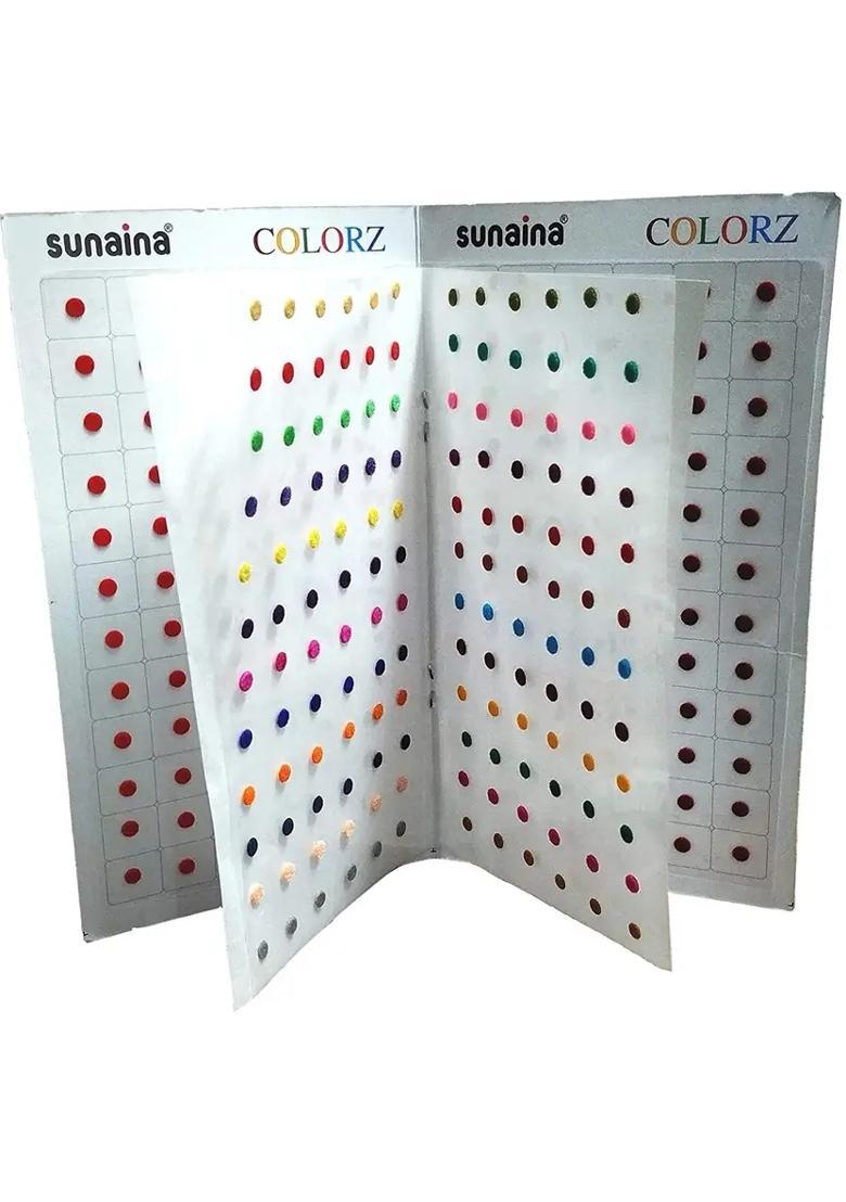 Multicolor Designer Velvet Bindi Set - Indya