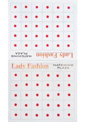 Red Designer Velvet Bindi Set