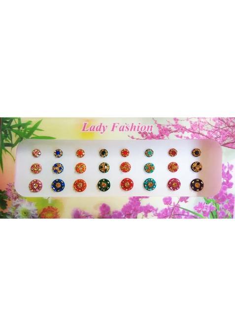 Multicolor Designer Velvet Bindi Set