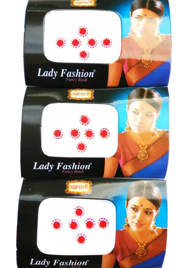 Red Designer Bindi Set - Indya