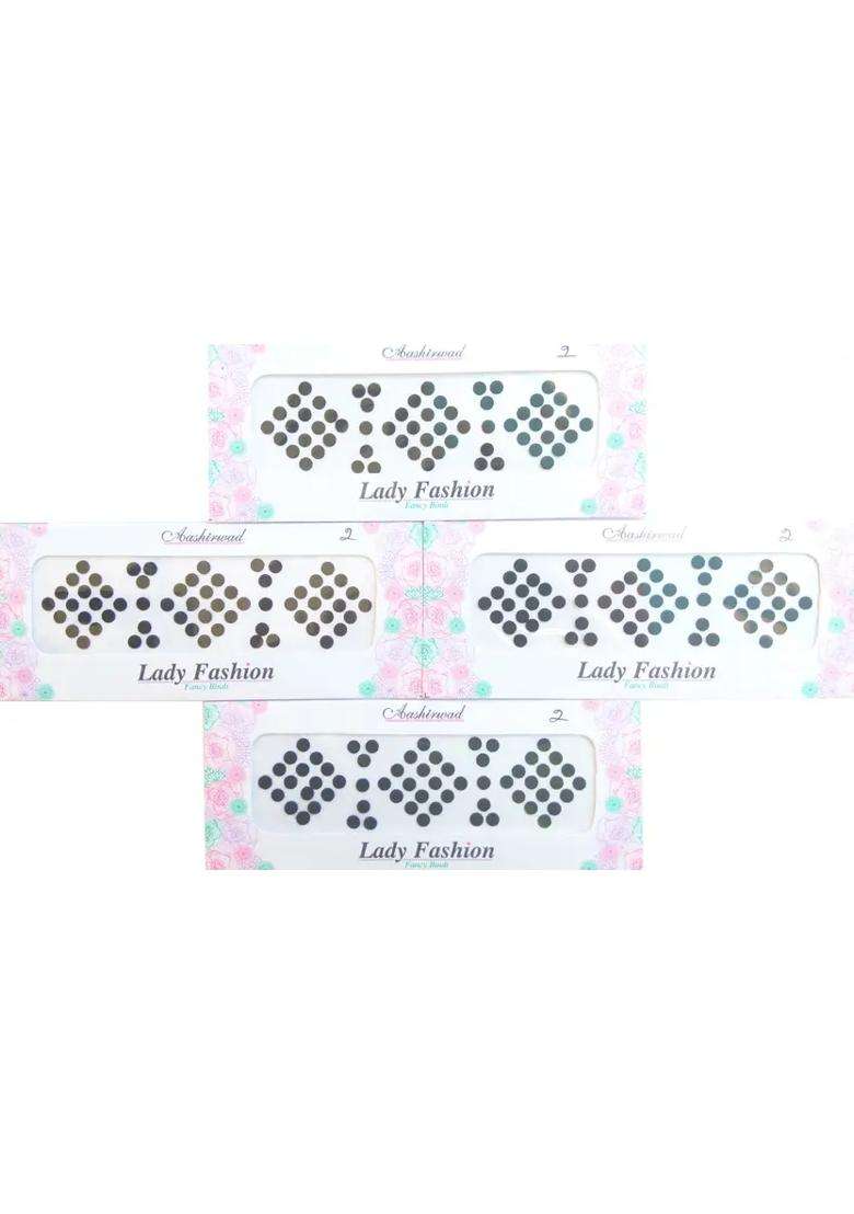 Black Designer Bindi Set - Indya