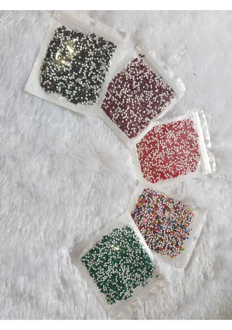 Multicolor Designer Velvet Bindi Set - Indya