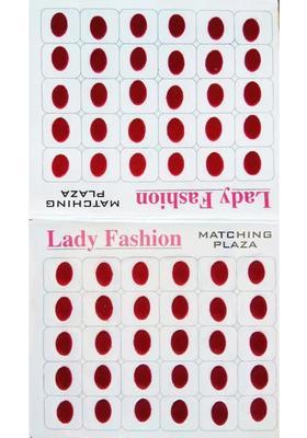 Maroon Designer Velvet Bindi Set