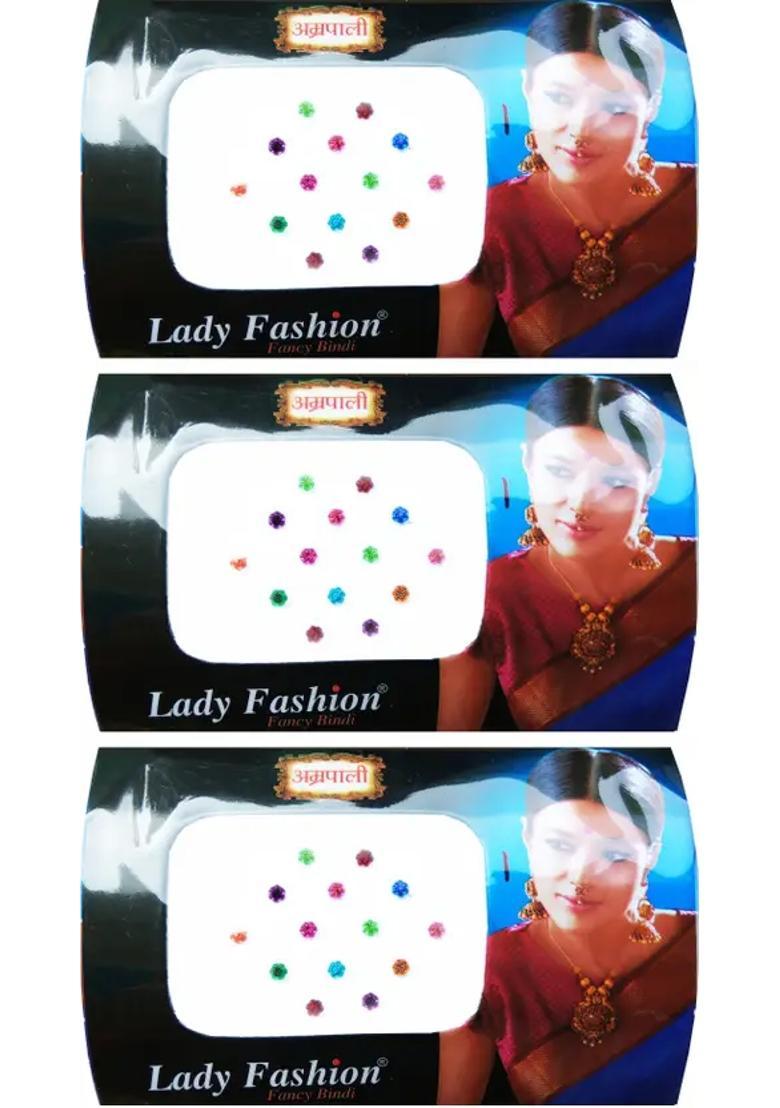 Multicolor Designer Bindi Set - Indya