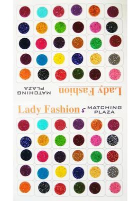 Multicolor Designer Velvet Bindi Set