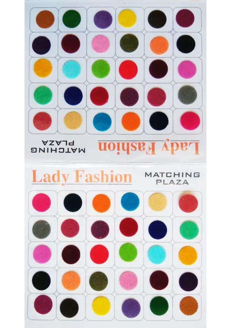 Multicolor Designer Velvet Bindi Set - Indya