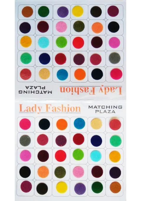 Multicolor Designer Velvet Bindi Set