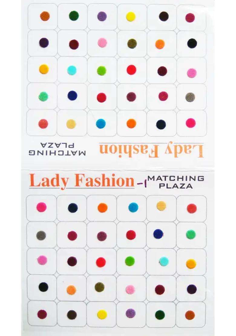 Multicolor Designer Velvet Bindi Set - Indya