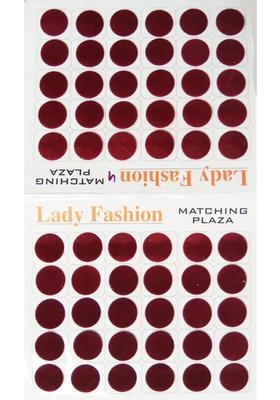 Maroon Designer Velvet Bindi Set