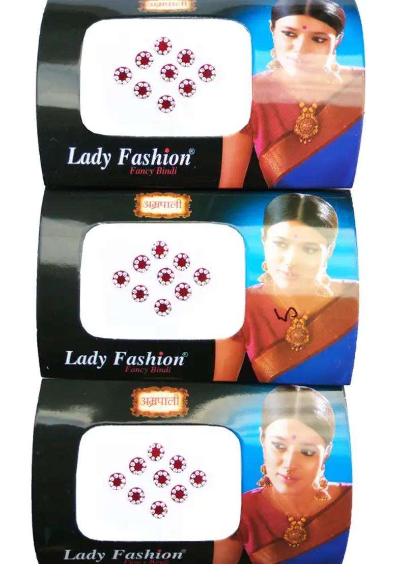 Maroon Designer Bindi Set - Indya