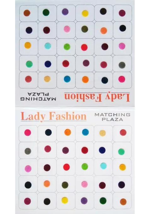 Multicolor Designer Velvet Bindi Set