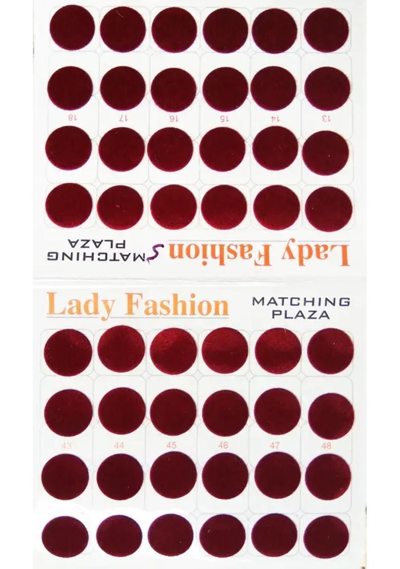 Maroon Designer Velvet Bindi Set - Indya