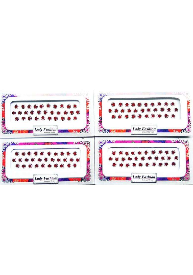 Maroon Designer Bindi Set - Indya