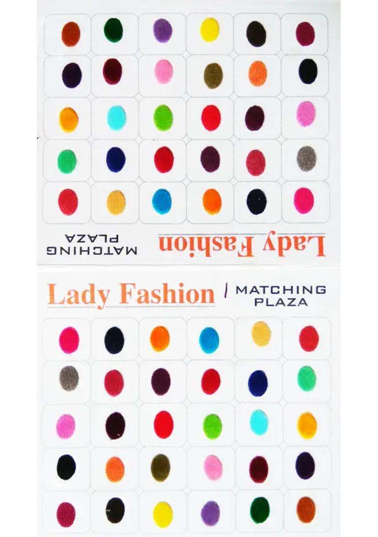 Multicolor Designer Velvet Bindi Set - Indya