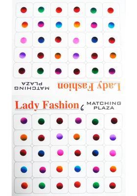 Multicolor Designer Velvet Bindi Set