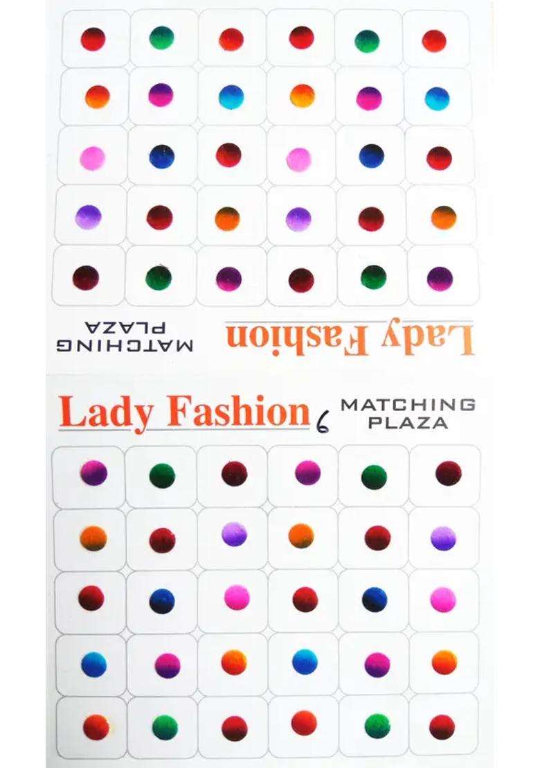 Multicolor Designer Velvet Bindi Set - Indya