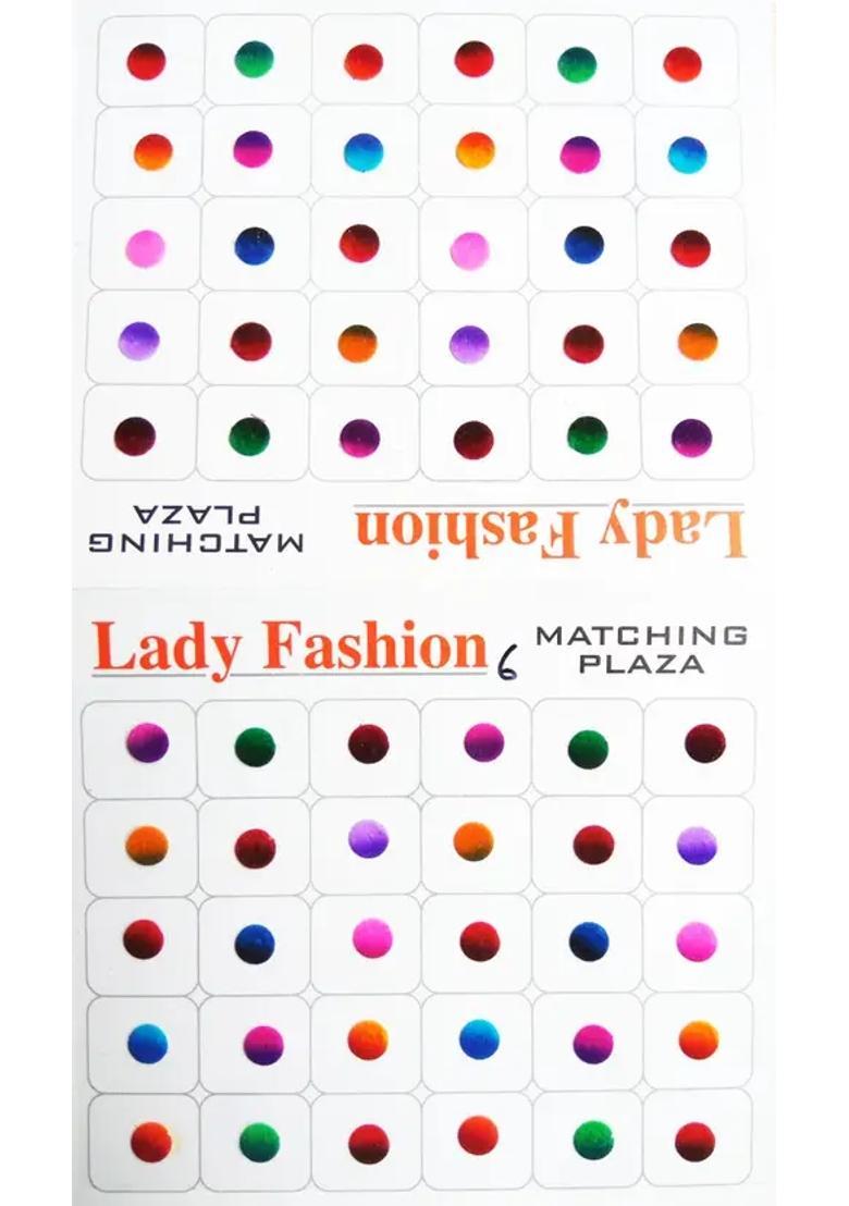 Multicolor Designer Velvet Bindi Set - Indya