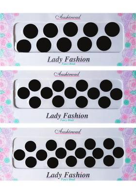 Black Designer Velvet Bindi Set