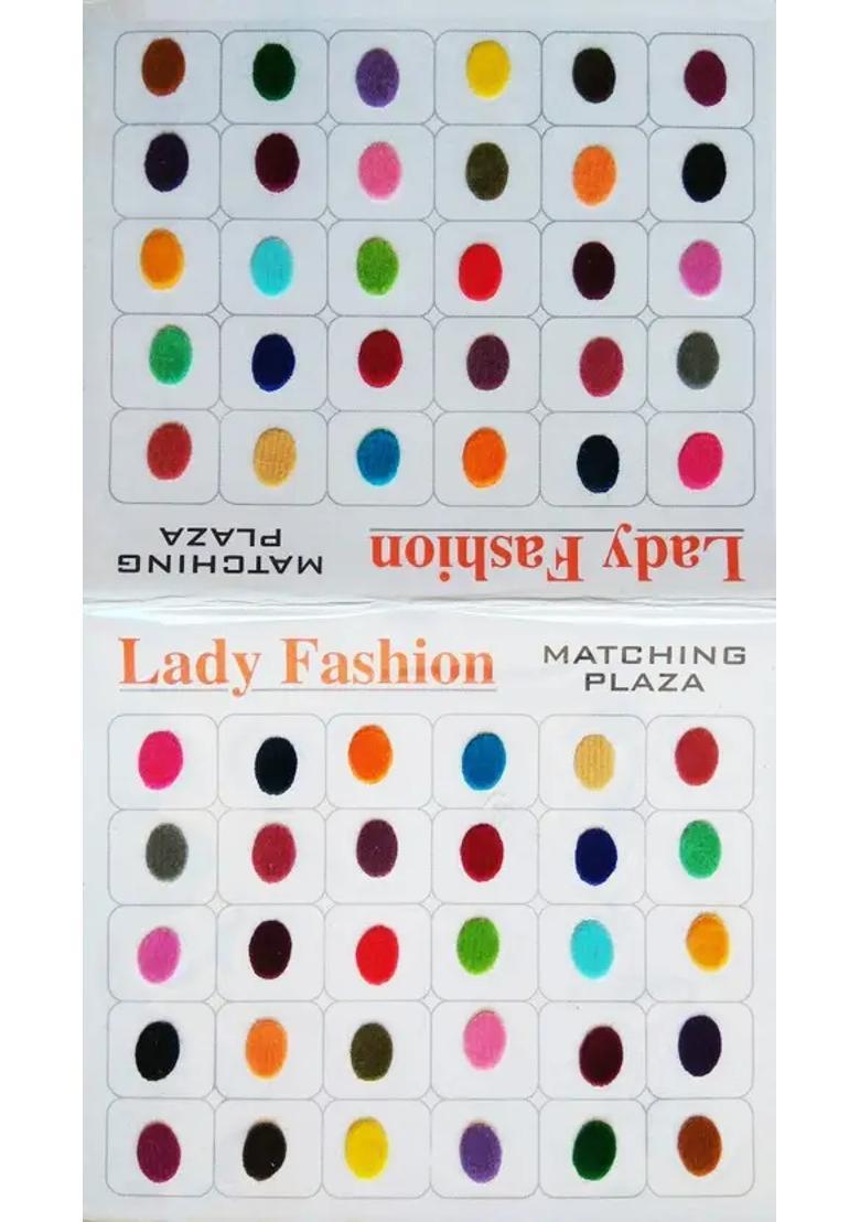 Multicolor Designer Velvet Bindi Set - Indya