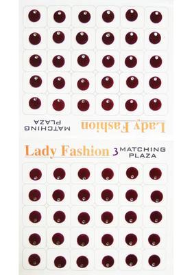 Maroon Designer Velvet Bindi Set