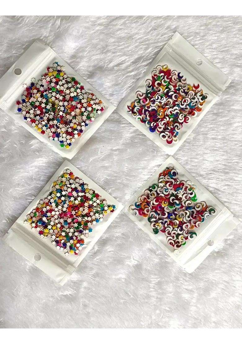 Multicolor Designer Velvet Bindi Set - Indya