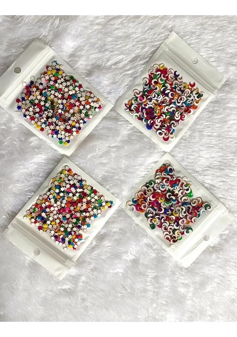 Multicolor Designer Velvet Bindi Set - Indya