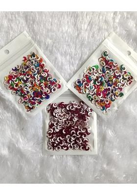 Multicolor Designer Velvet Bindi Set
