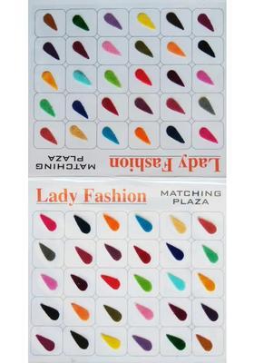 Multicolor Designer Velvet Bindi Set