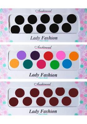 Multicolor Elegant Velvet Bindi Set