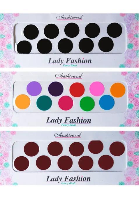Multicolor Elegant Velvet Bindi Set
