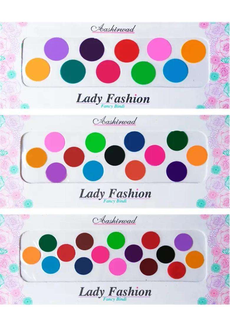 Multicolor Elegant Velvet Bindi Set - Indya
