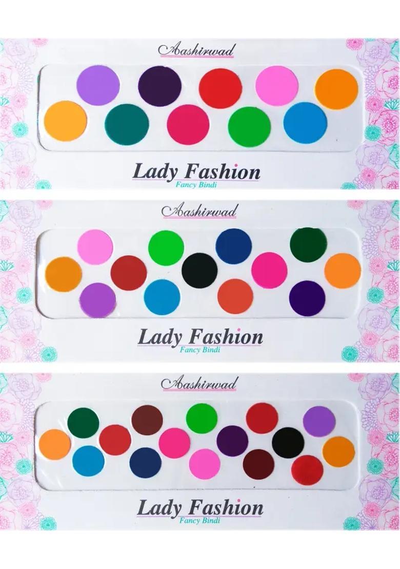 Multicolor Elegant Velvet Bindi Set - Indya