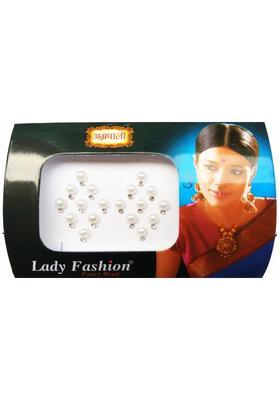 White Elegant Bindi Set