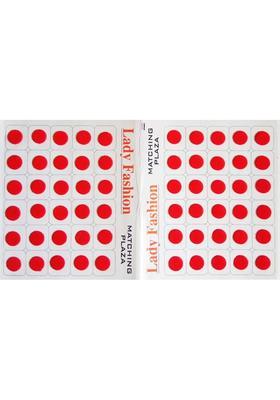 Red Elegant Velvet Bindi Set