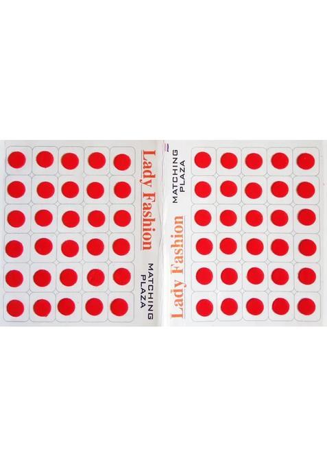 Red Elegant Velvet Bindi Set