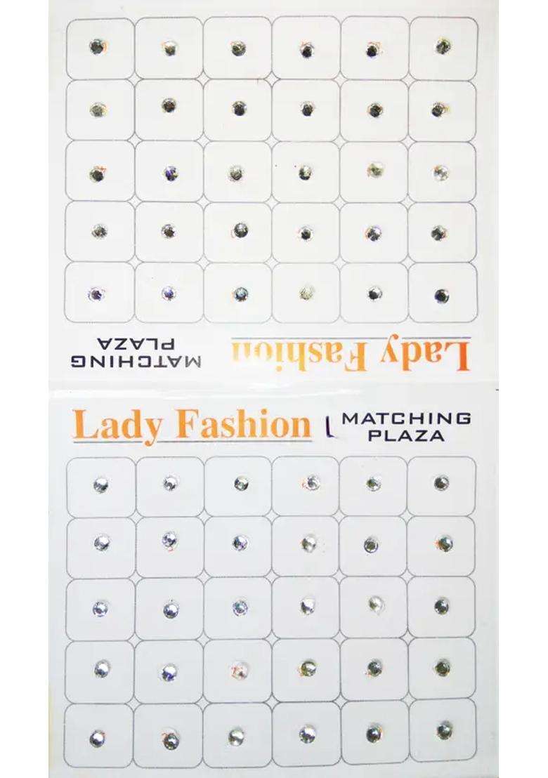 White Elegant Bindi Set - Indya