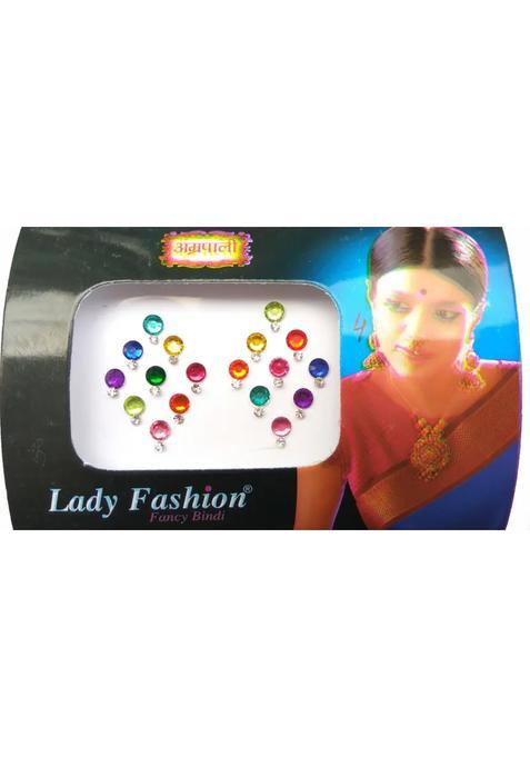 Multicolor Elegant Stone Bindi Set