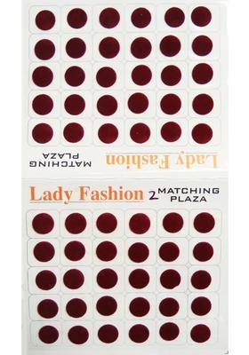 Maroon Elegant Velvet Bindi Set