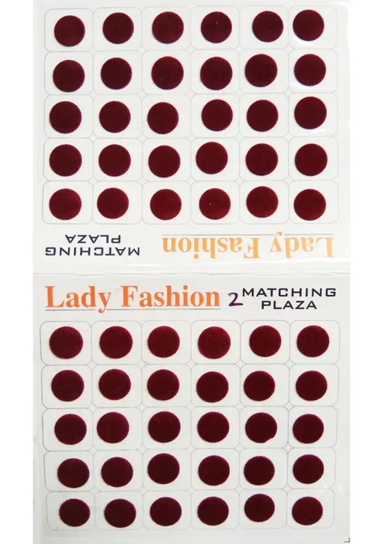 Maroon Elegant Velvet Bindi Set - Indya