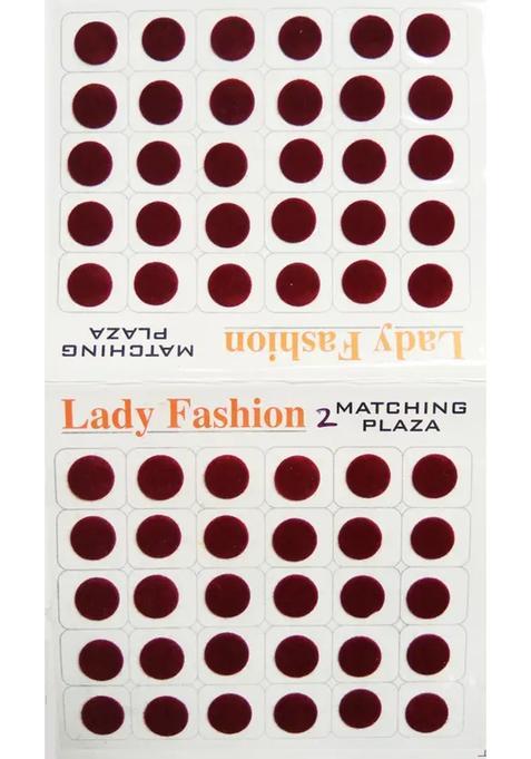 Maroon Elegant Velvet Bindi Set