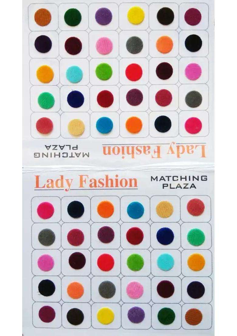 Multicolor Elegant Velvet Bindi Set - Indya