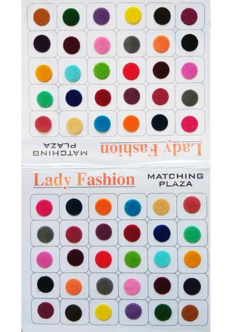 Multicolor Elegant Velvet Bindi Set