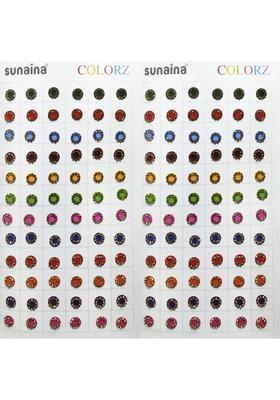 Multicolor Elegant Velvet Bindi Set