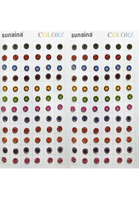 Multicolor Elegant Velvet Bindi Set