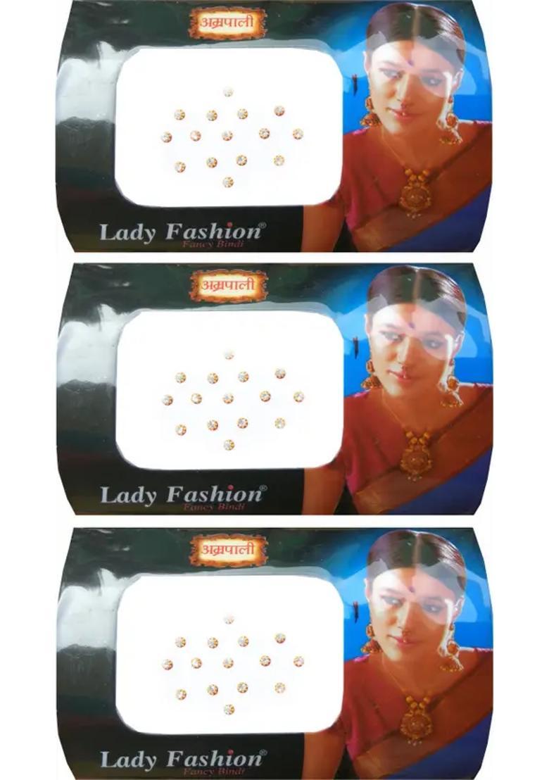 White Elegant Bindi Set - Indya