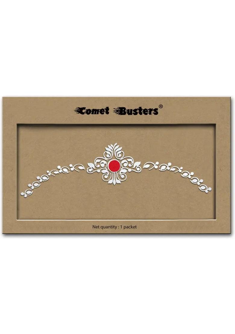 White Elegant Bindi Set - Indya
