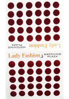 Maroon Elegant Velvet Bindi Set