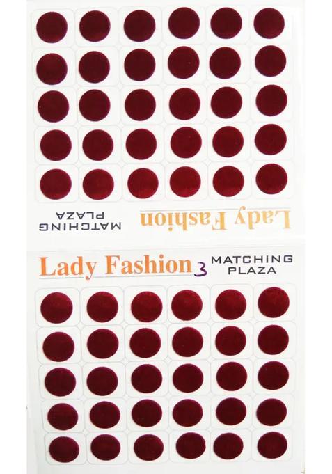 Maroon Elegant Velvet Bindi Set